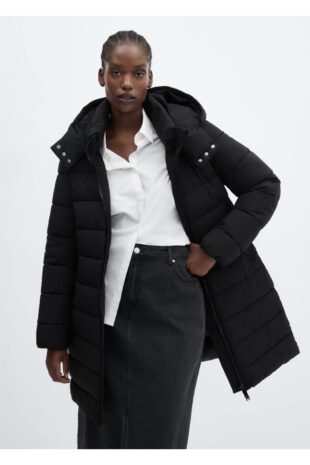 پالتو سیاه زنانه مانگو 57038267