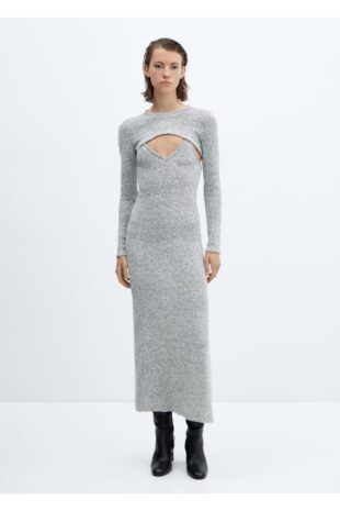 لباس خاکستری زنانه مانگو 57045812