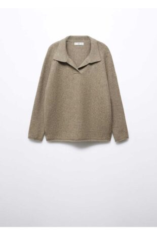 ست پیژامه قهوه ای فاق نرمال بلند زنانه مانگو 57064411