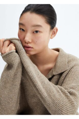 ست پیژامه قهوه ای فاق نرمال بلند زنانه مانگو 57064411