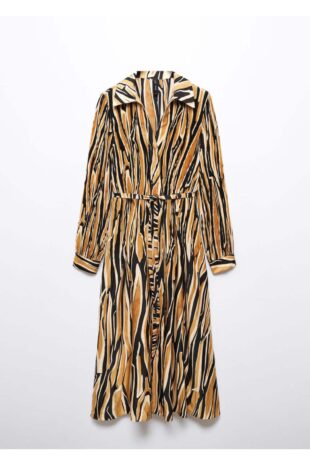 لباس قهوه ای زنانه مانگو 57095989