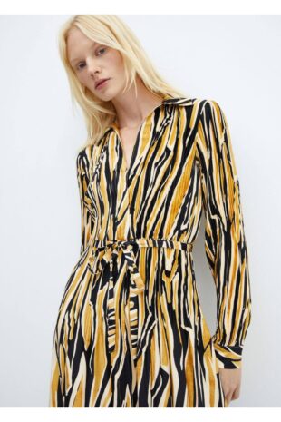 لباس قهوه ای زنانه مانگو 57095989