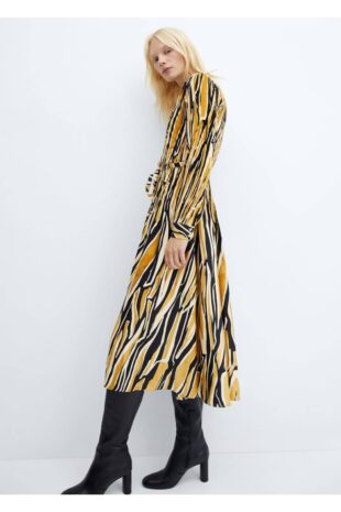 لباس قهوه ای زنانه مانگو 57095989