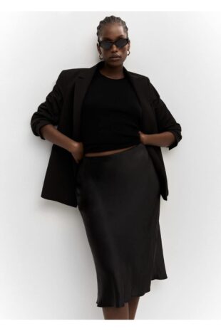 دامن سیاه زنانه مانگو 57030409