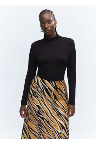 دامن قهوه ای زنانه مانگو 57055973