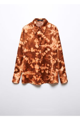 پیراهن قهوه ای زنانه مانگو 57025812