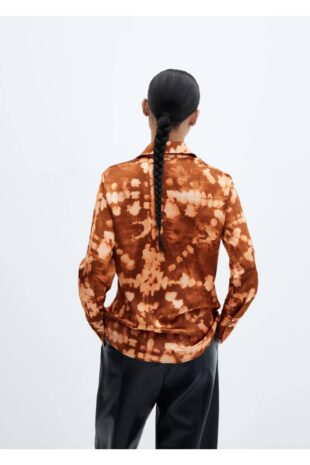 پیراهن قهوه ای زنانه مانگو 57025812