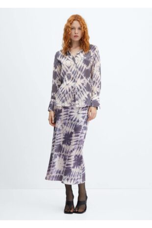 پیراهن بنفش زنانه مانگو 57035811