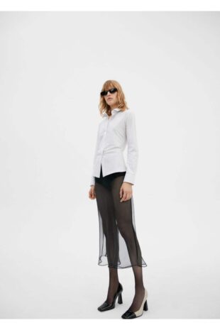 پیراهن سفید زنانه مانگو 57045809