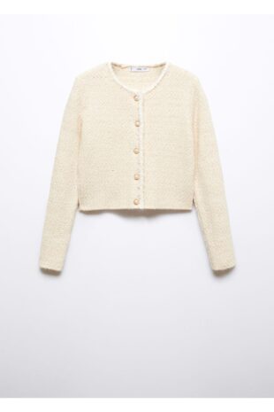 ژاکت سفید زنانه مانگو 57015811