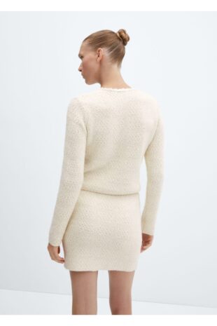 ژاکت سفید زنانه مانگو 57015811