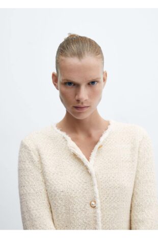 ژاکت سفید زنانه مانگو 57015811