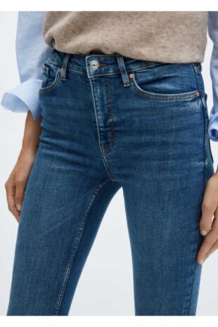 جین آبی فاق نرمال زنانه مانگو 57025140