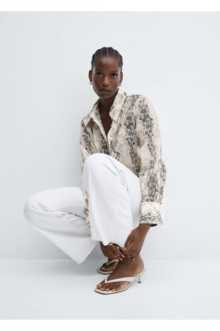 پیراهن سفید زنانه مانگو 57033820