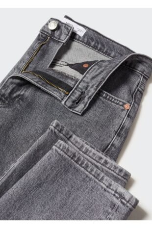 جین خاکستری فاق نرمال زنانه مانگو 57057713