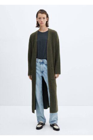 بافت خاکی زنانه مانگو 57085794