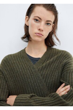 بافت خاکی زنانه مانگو 57085794