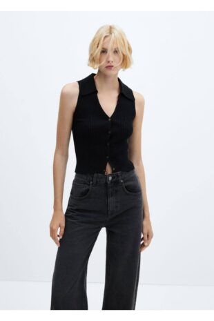 جین سیاه فاق نرمال زنانه مانگو 57086019