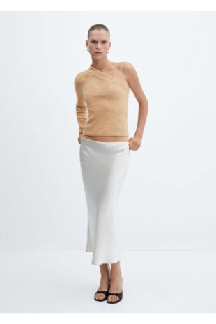 بافت قهوه ای زنانه مانگو 57005814