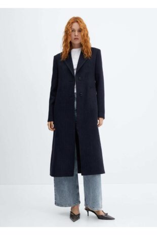 پالتو آبی زنانه مانگو 57076027