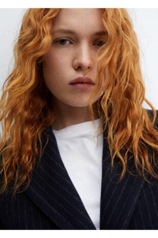 پالتو آبی زنانه مانگو 57076027