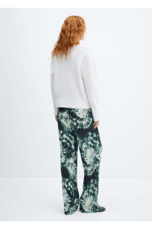 شلوار سبز فاق نرمال زنانه مانگو 57006030