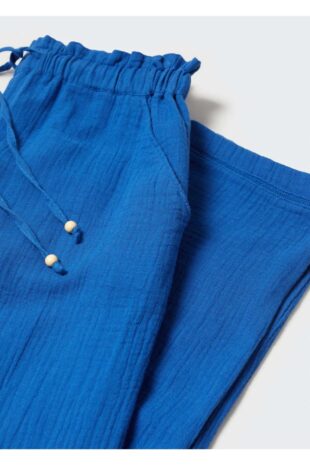 شلوار آبی فاق نرمال زنانه مانگو 57050101