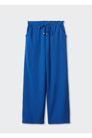 شلوار آبی فاق نرمال زنانه مانگو 57050101