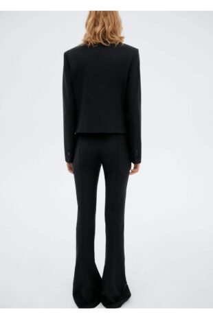 شلوار سیاه فاق نرمال زنانه مانگو 57086011