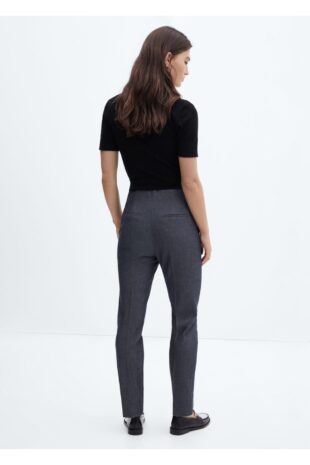 شلوار آبی فاق نرمال زنانه مانگو 57006729