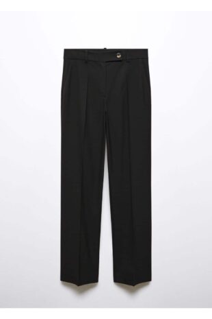 شلوار سیاه فاق نرمال زنانه مانگو 57026727