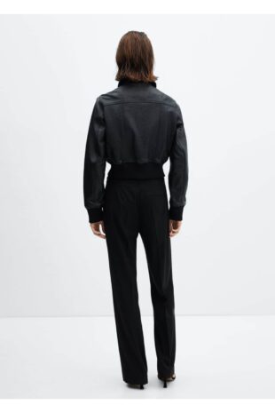 شلوار سیاه فاق نرمال زنانه مانگو 57026727