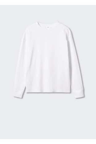 پیژامه سفید فاق نرمال زنانه مانگو 47024045