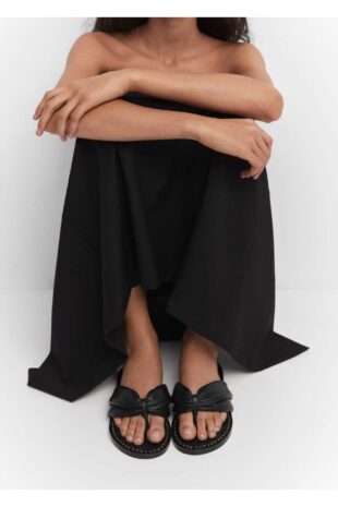 صندل سیاه زنانه مانگو 57010038