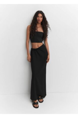 صندل سیاه زنانه مانگو 57010038