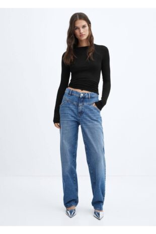 تی شرت سیاه زنانه مانگو 57035965