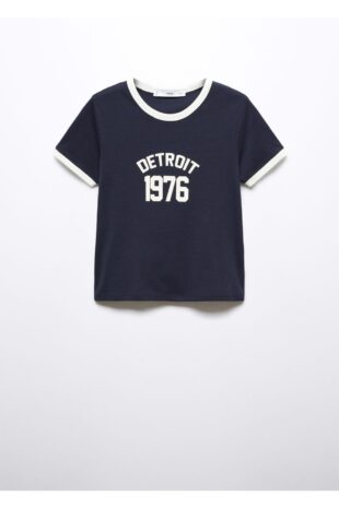 تی شرت لاجورد زنانه مانگو 57045796