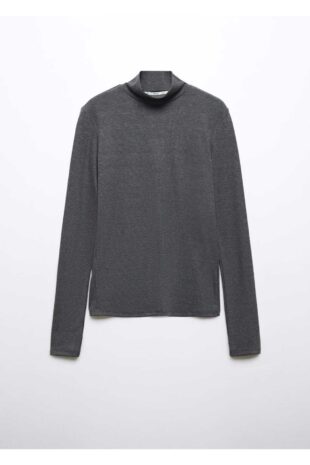 تی شرت خاکستری زنانه مانگو 57057730