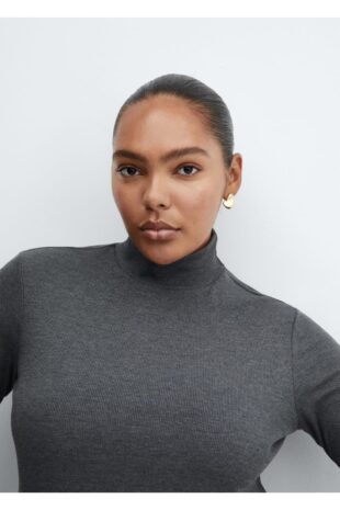 تی شرت خاکستری زنانه مانگو 57057730