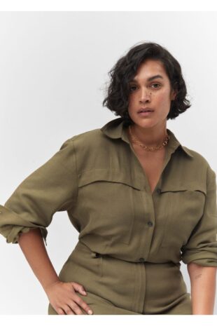 لباس خاکی زنانه مانگو 57056001