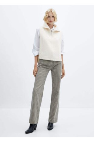 بافت بژ زنانه مانگو 57015797