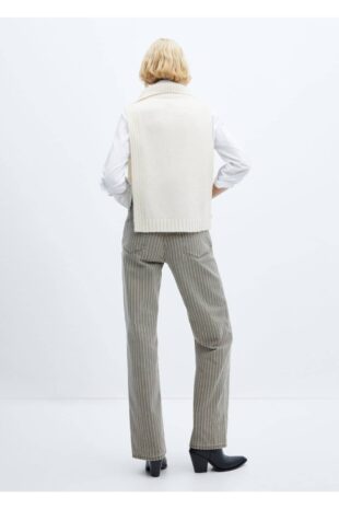 بافت بژ زنانه مانگو 57015797