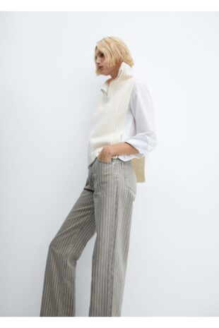 بافت بژ زنانه مانگو 57015797