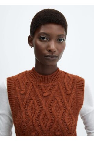 بافت نارنجی زنانه مانگو 57075808