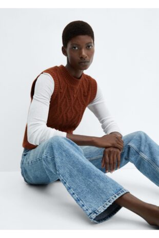 بافت نارنجی زنانه مانگو 57075808