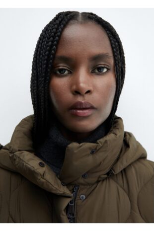 کت خاکی زنانه مانگو 57856710