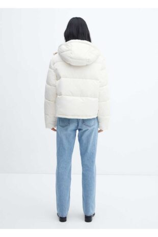 پالتو سفید زنانه مانگو 57087708