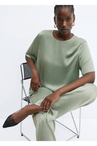 بلوز سبز زنانه مانگو 57085976