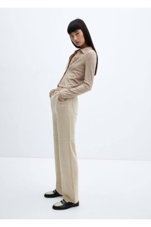 ژاکت قهوه ای زنانه مانگو 57067733