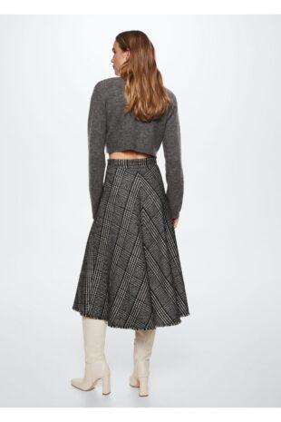 دامن خاکستری زنانه مانگو 37027762